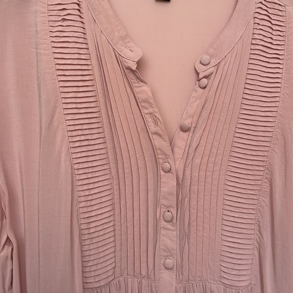 JACOB Peasant Blouse Button Up Pink Flowy - Picture 2 of 7